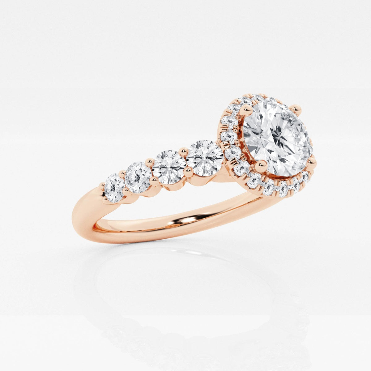 Madeline - Graduated Halo Design Engagement Ring