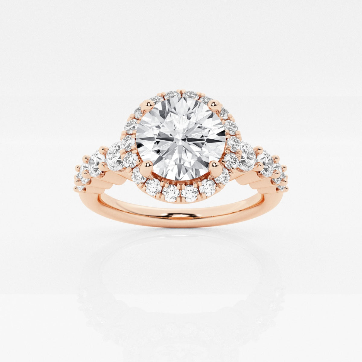 Madeline - Graduated Halo Design Engagement Ring