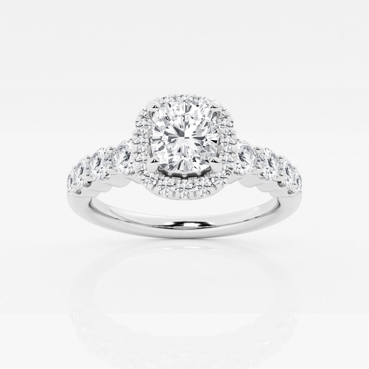 Madeline - Graduated Halo Design Engagement Ring