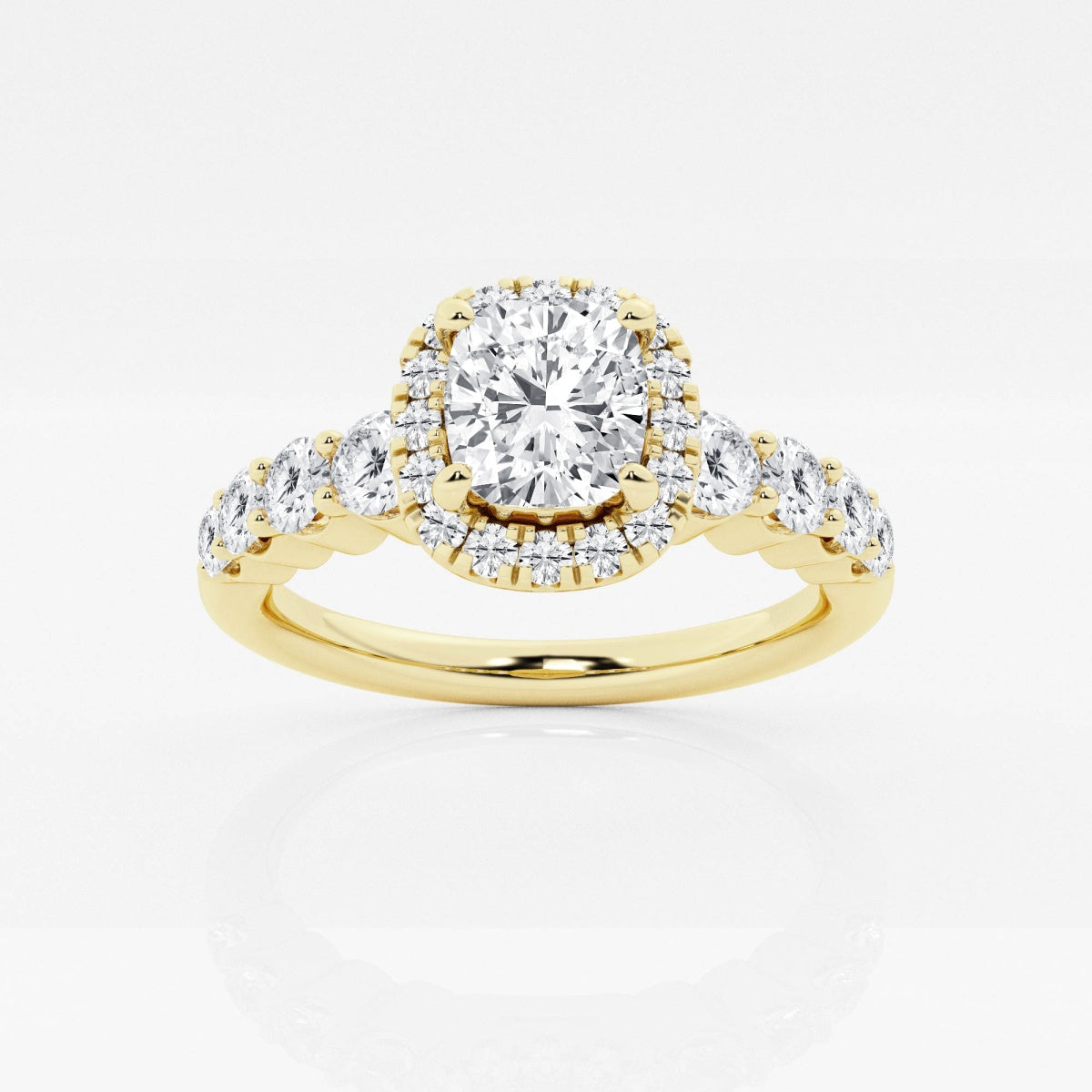 Madeline - Graduated Halo Design Engagement Ring