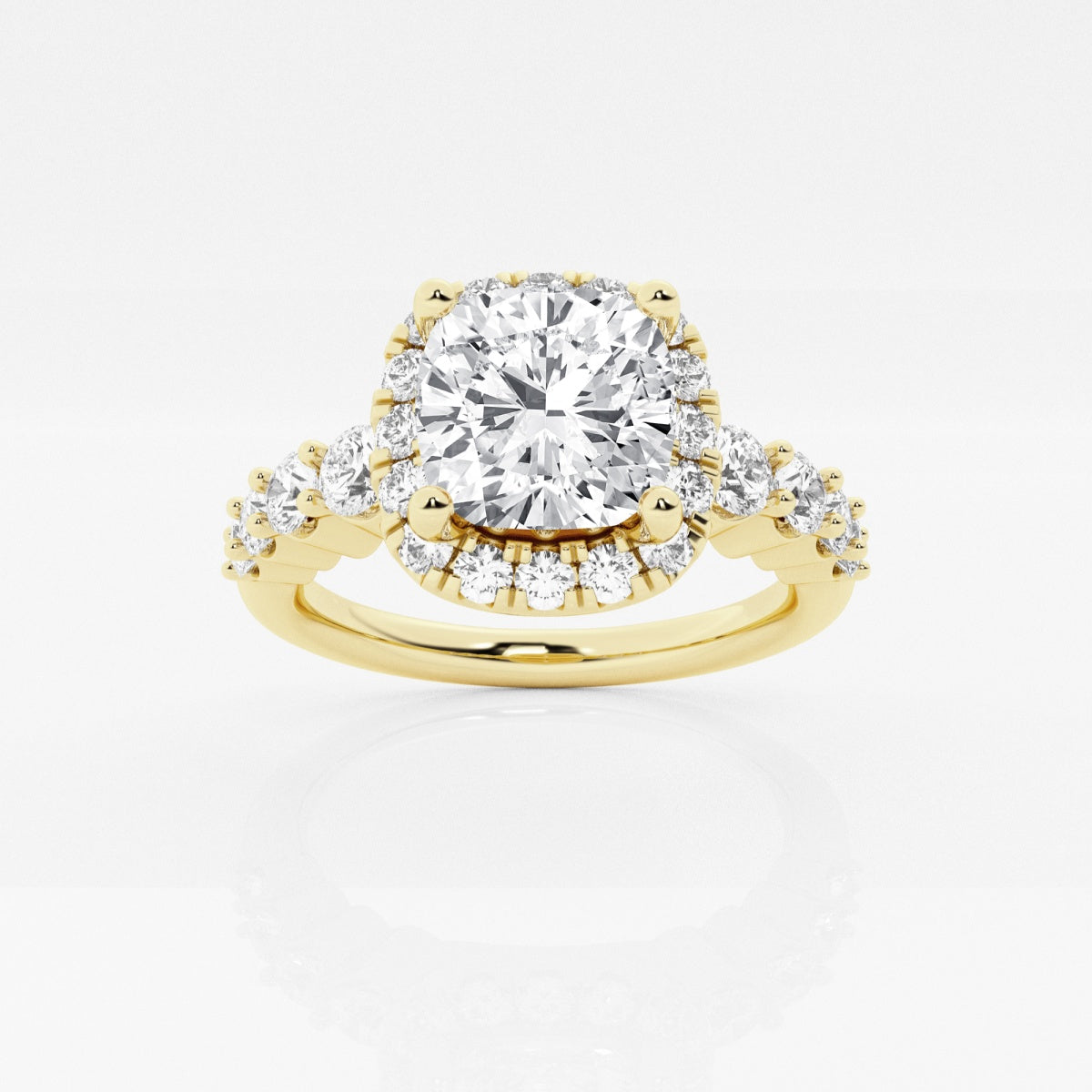 Madeline - Graduated Halo Design Engagement Ring