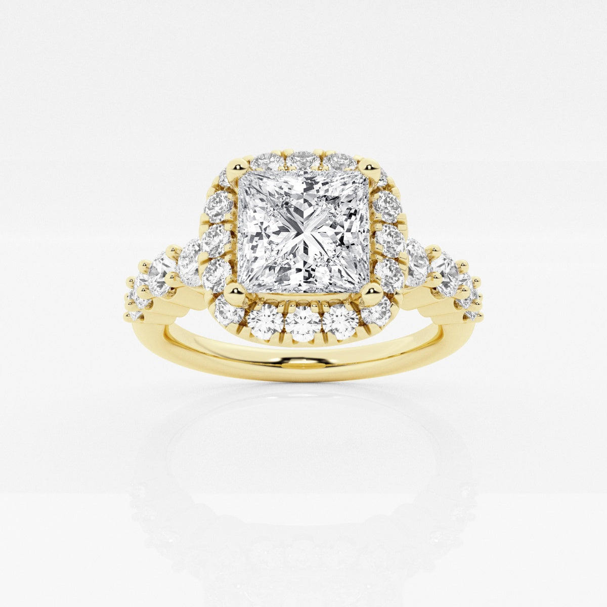 Madeline - Graduated Halo Design Engagement Ring