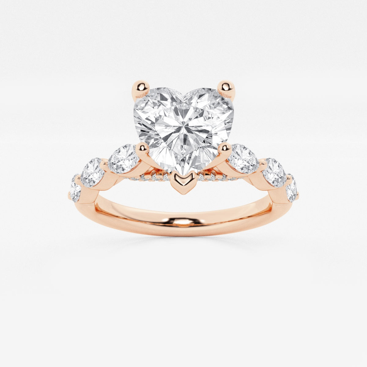 Mila - Floating Side Stones Engagement Ring