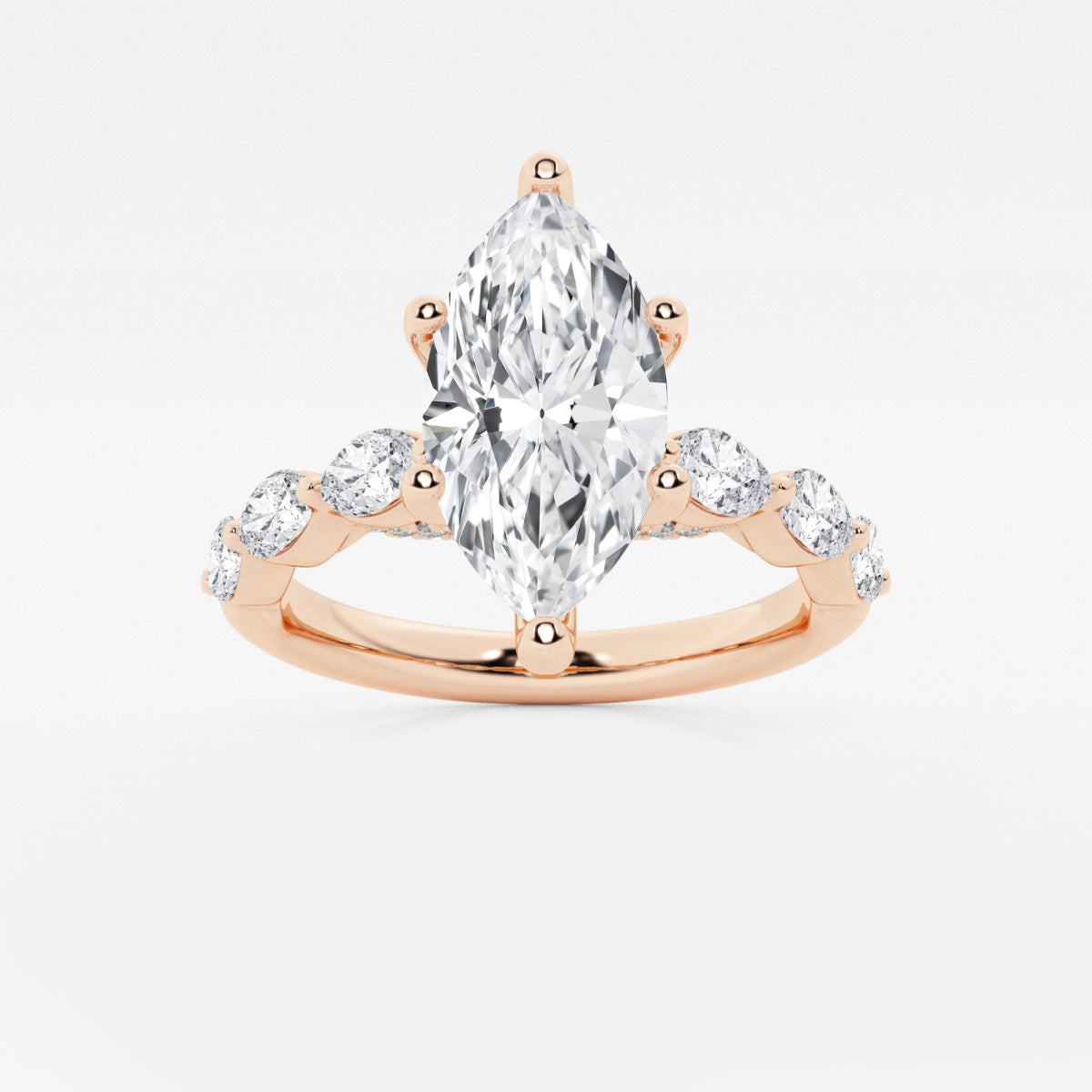 Mila - Floating Side Stones Engagement Ring