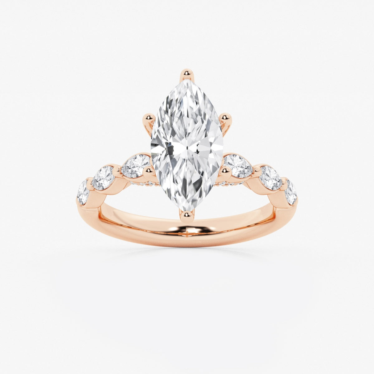 Mila - Floating Side Stones Engagement Ring