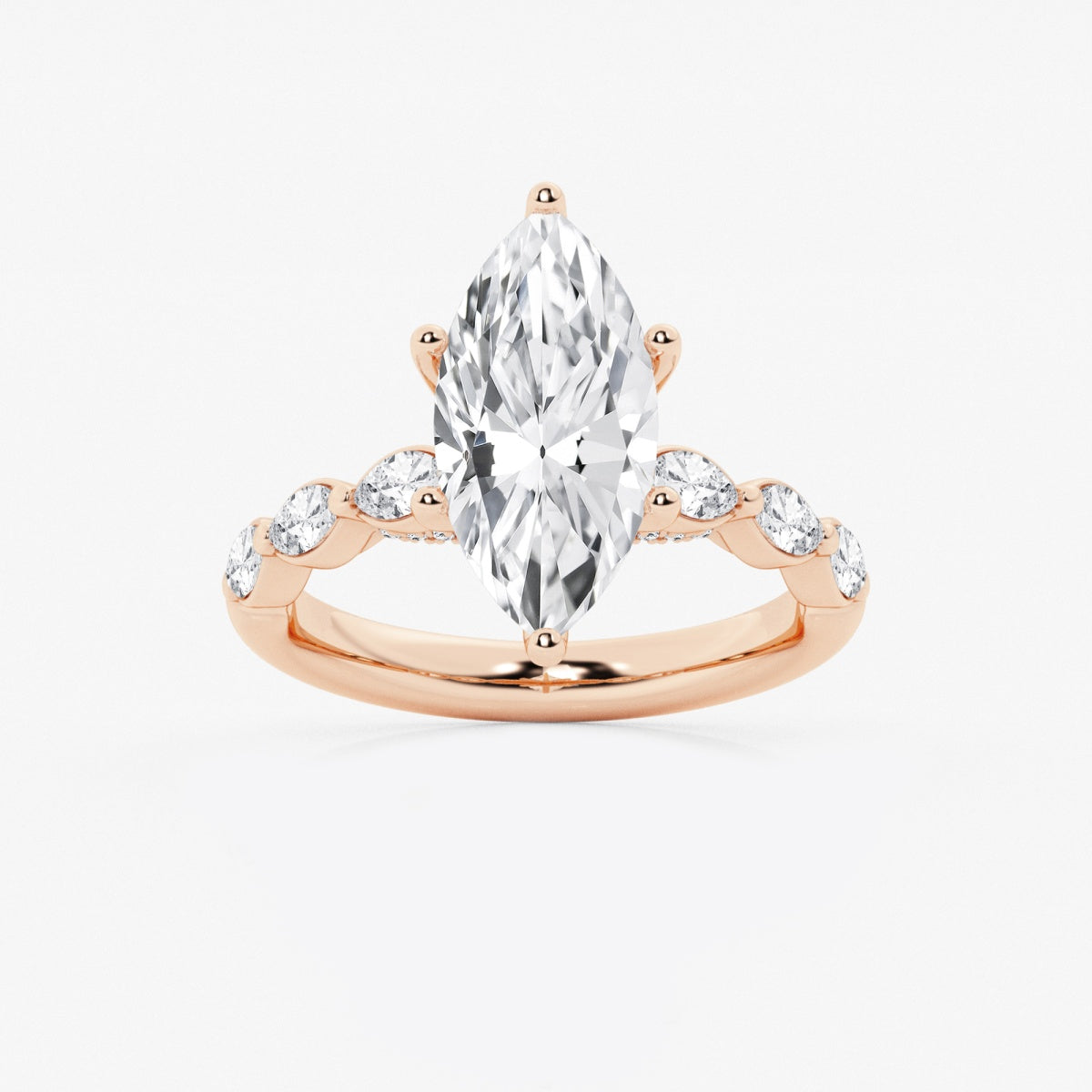 Mila - Floating Side Stones Engagement Ring