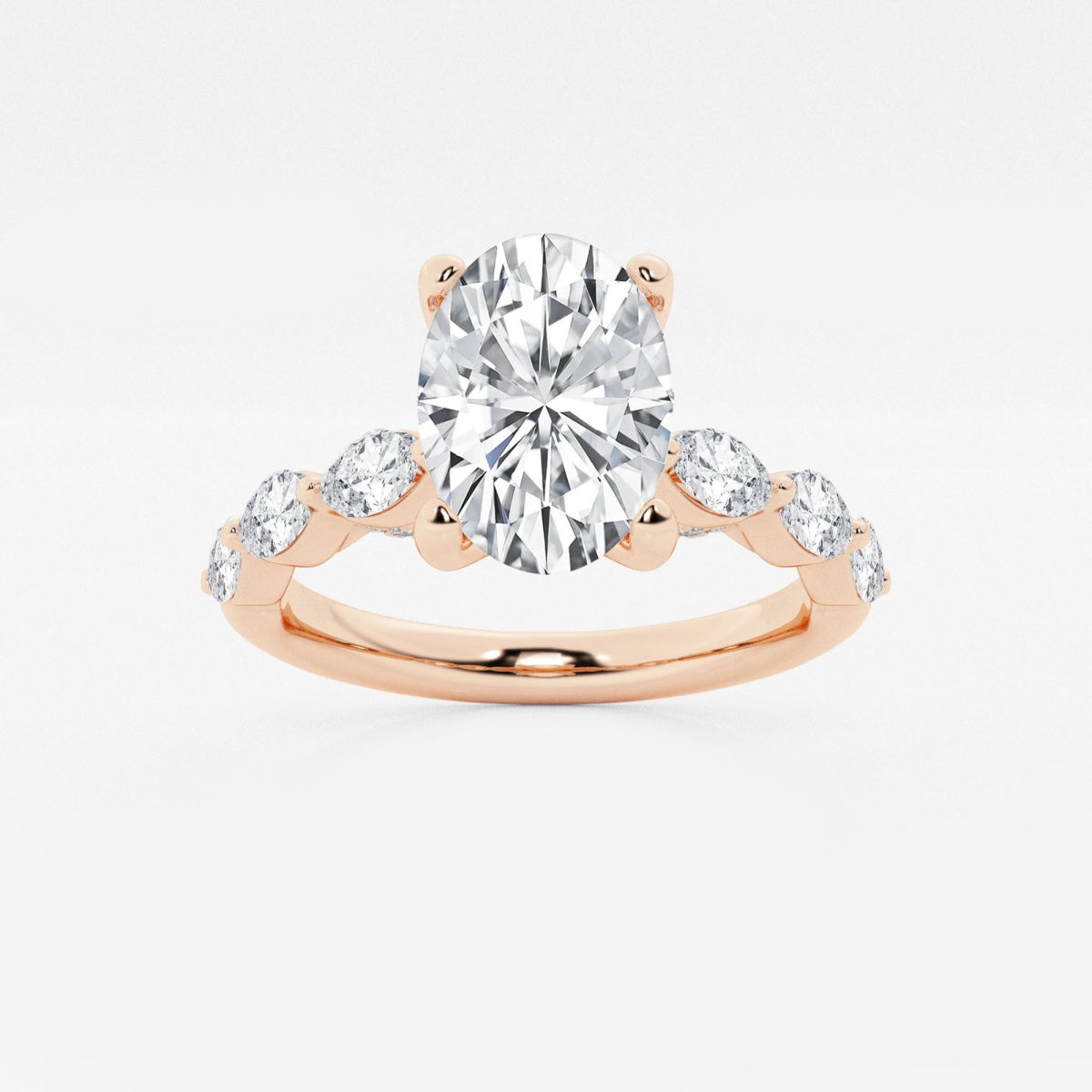 Mila - Floating Side Stones Engagement Ring