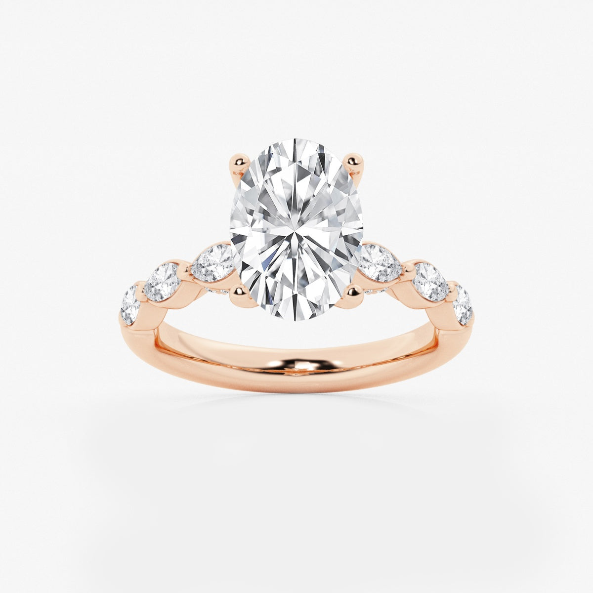 Mila - Floating Side Stones Engagement Ring