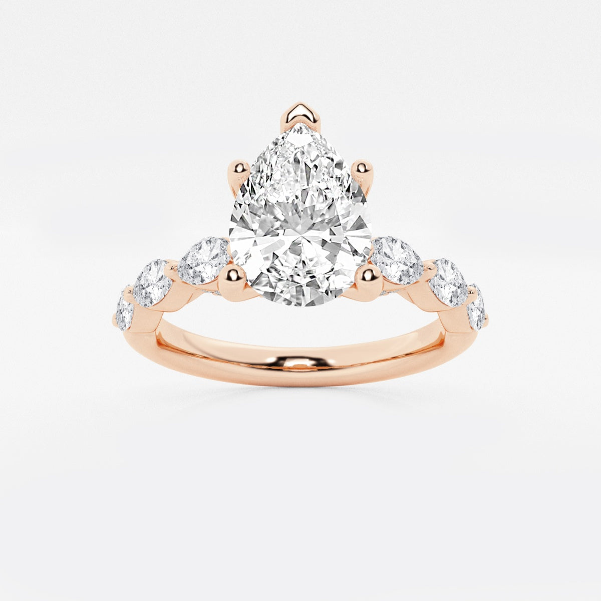 Mila - Floating Side Stones Engagement Ring