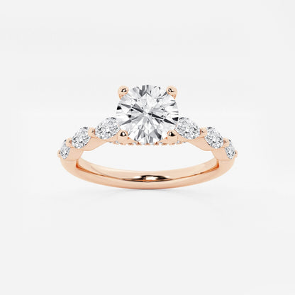 Mila - Floating Side Stones Engagement Ring