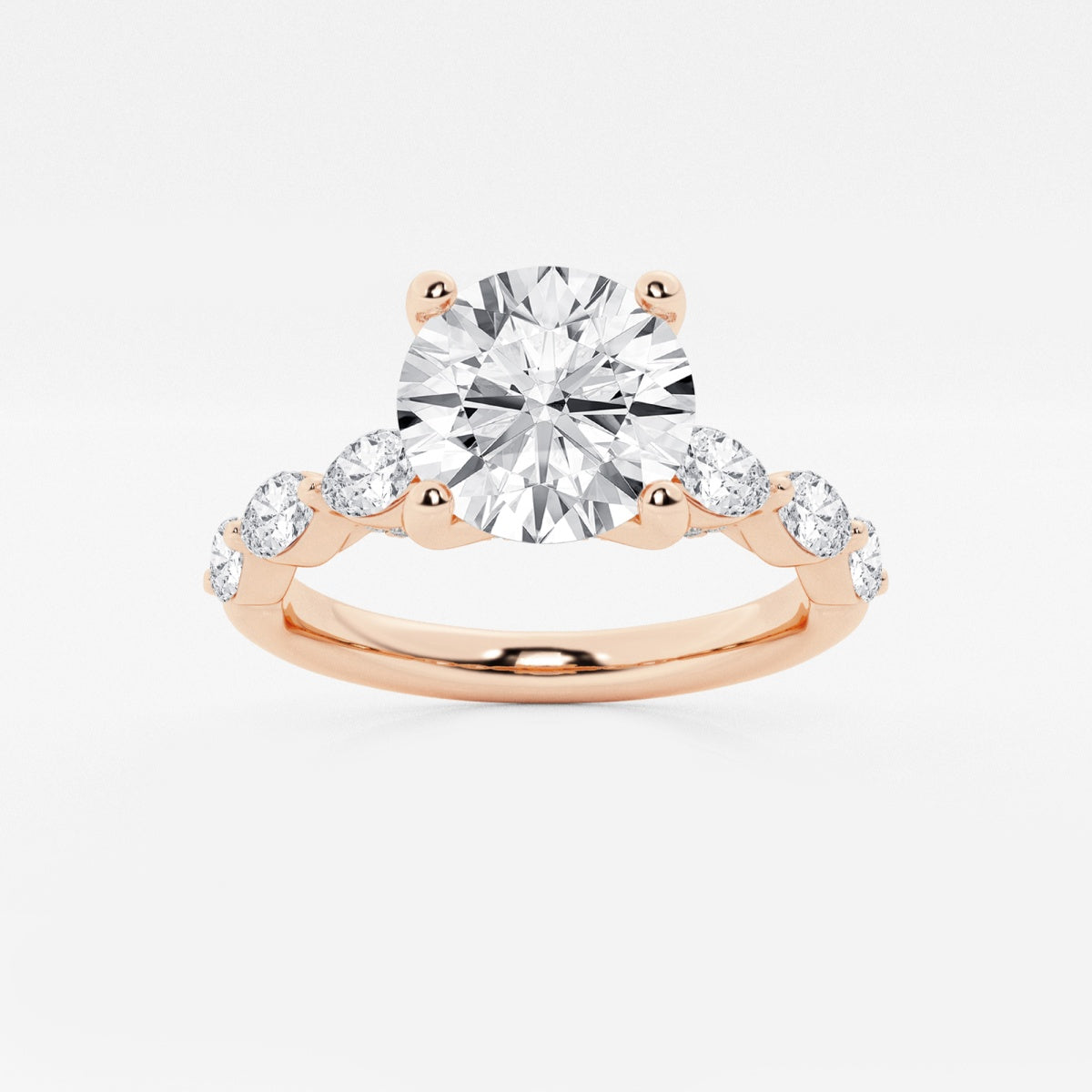 Mila - Floating Side Stones Engagement Ring