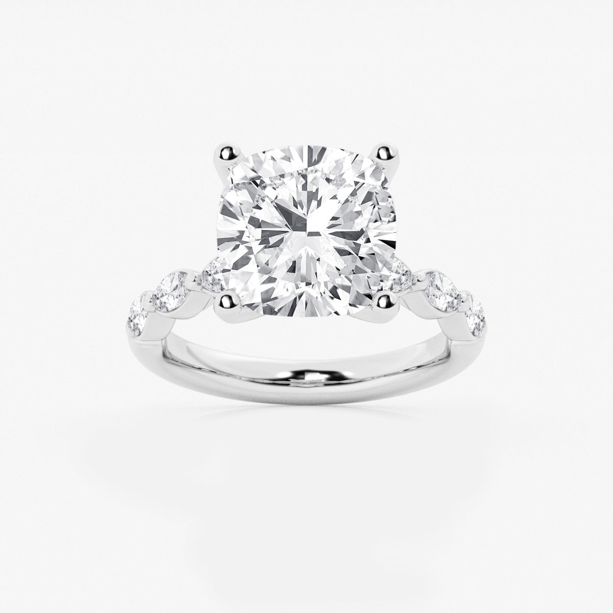 Mila - Floating Side Stones Engagement Ring