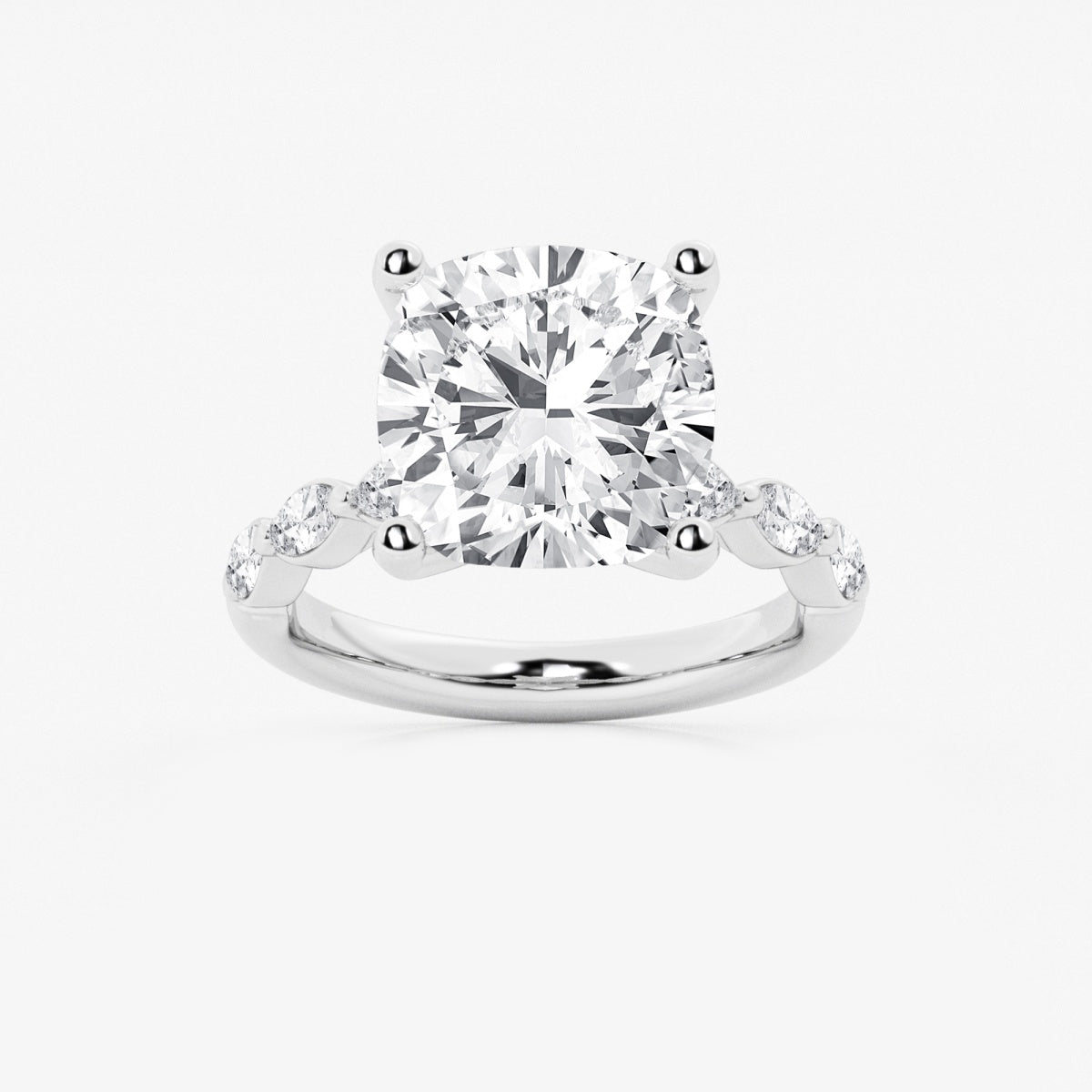 Mila - Floating Side Stones Engagement Ring