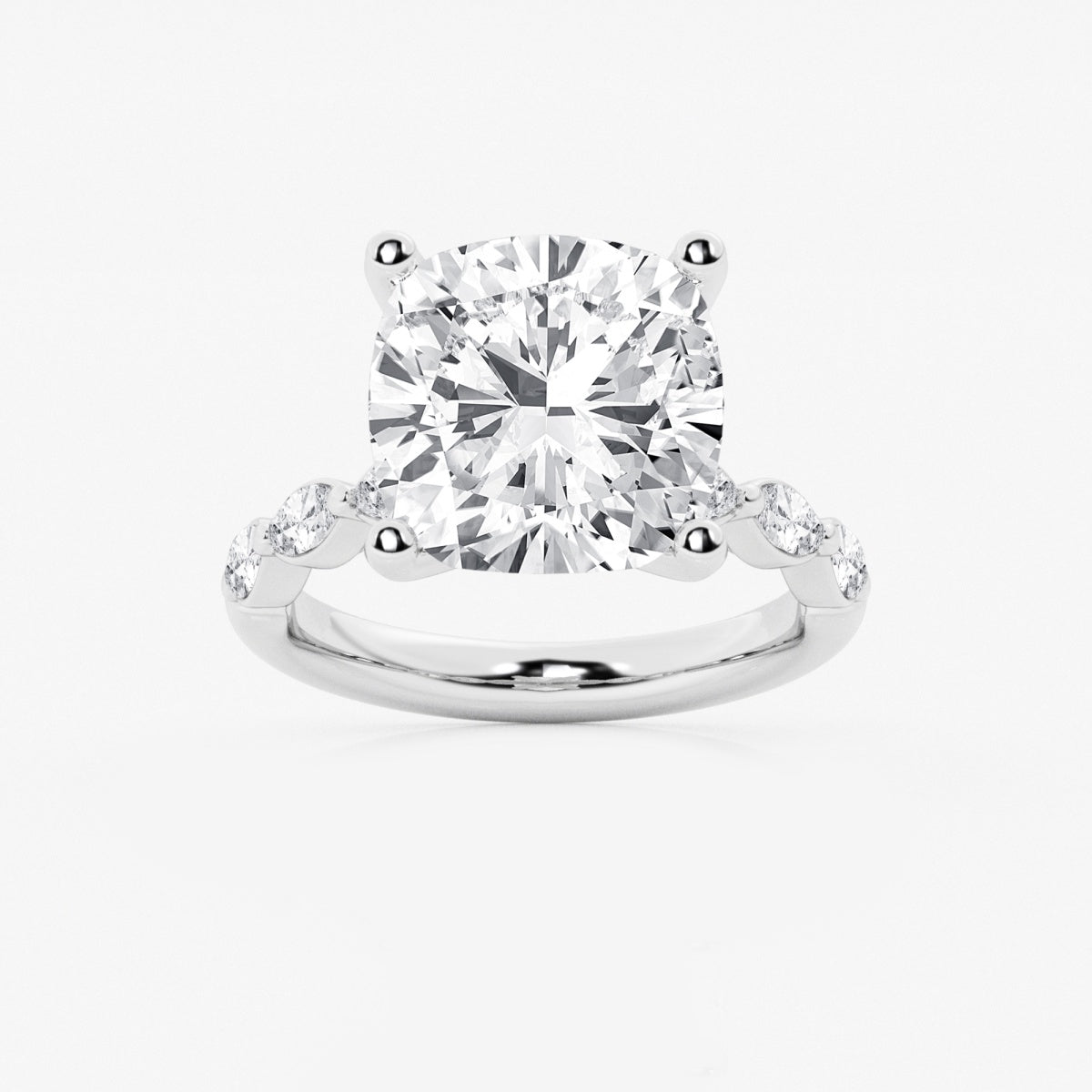 Mila - Floating Side Stones Engagement Ring