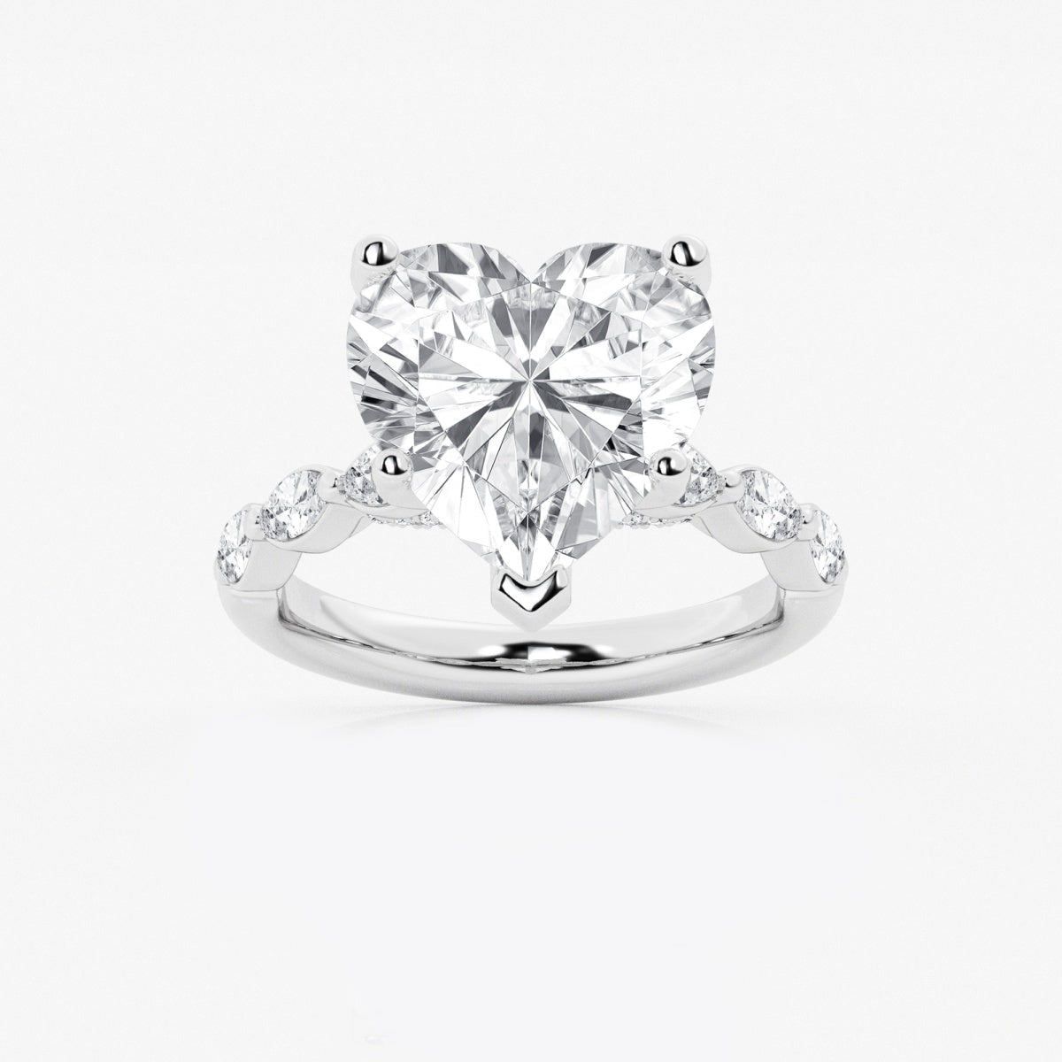 Mila - Floating Side Stones Engagement Ring