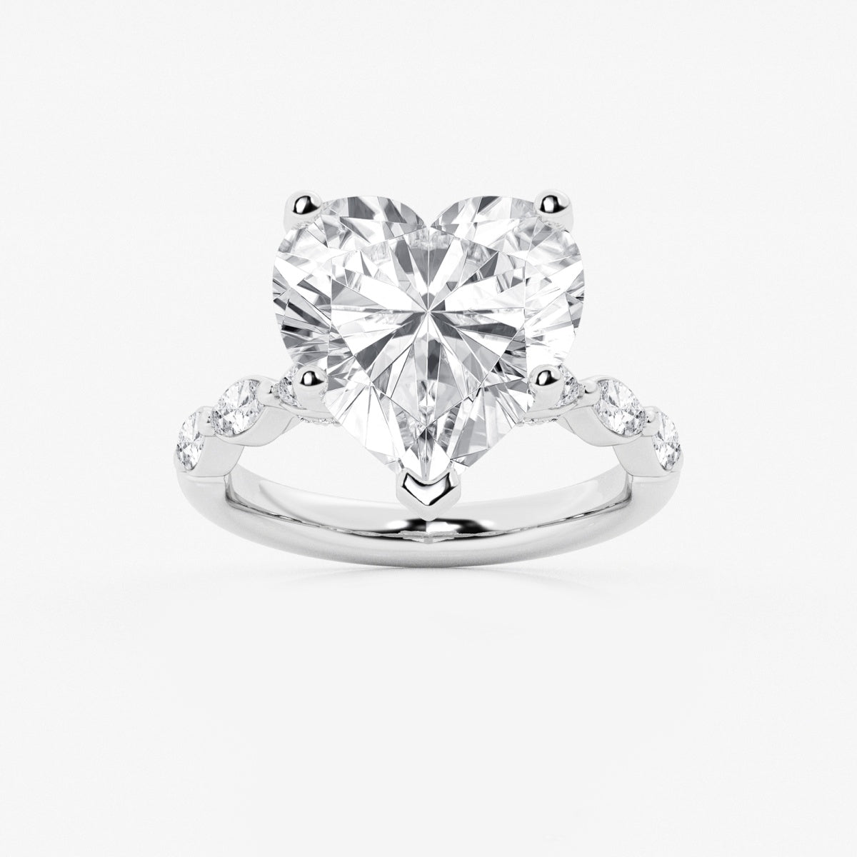 Mila - Floating Side Stones Engagement Ring