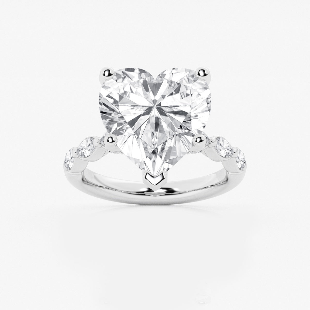 Mila - Floating Side Stones Engagement Ring