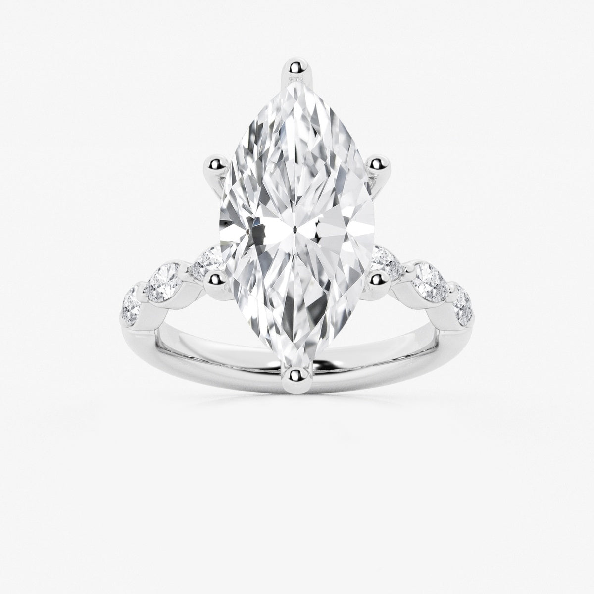 Mila - Floating Side Stones Engagement Ring