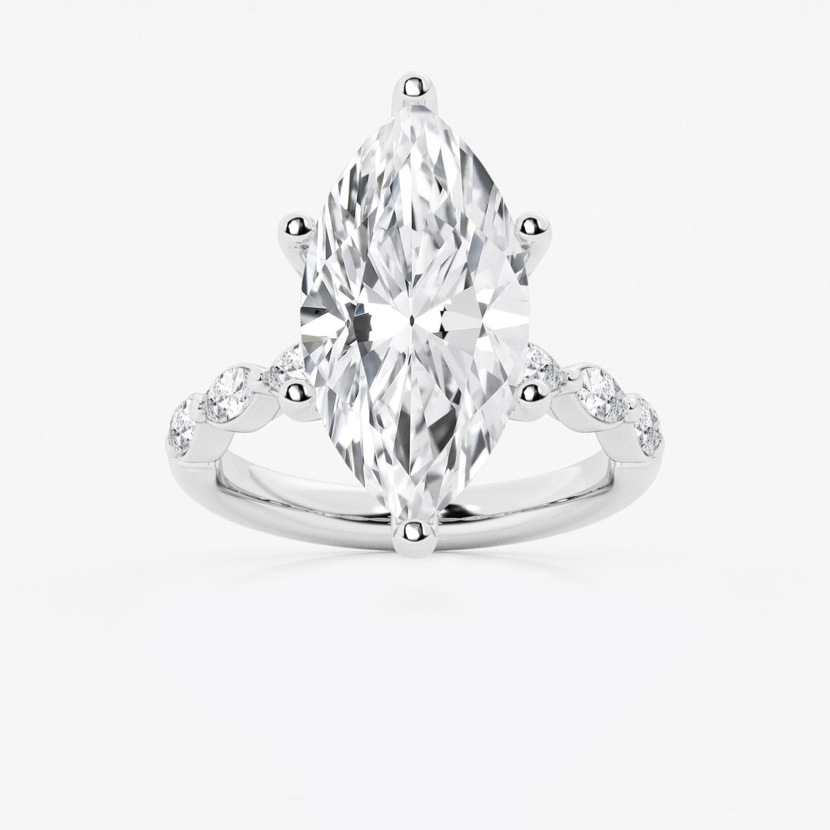 Mila - Floating Side Stones Engagement Ring