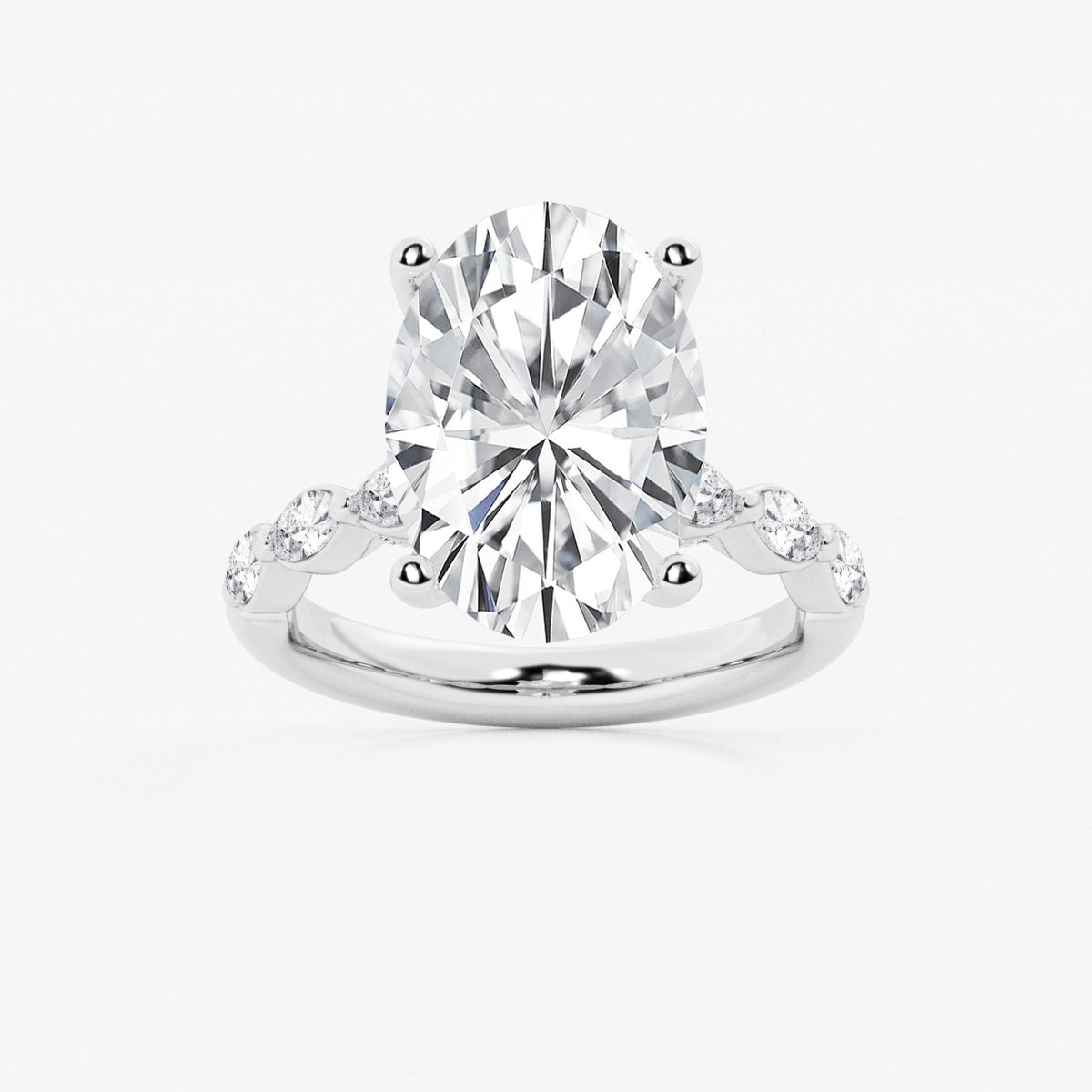 Mila - Floating Side Stones Engagement Ring