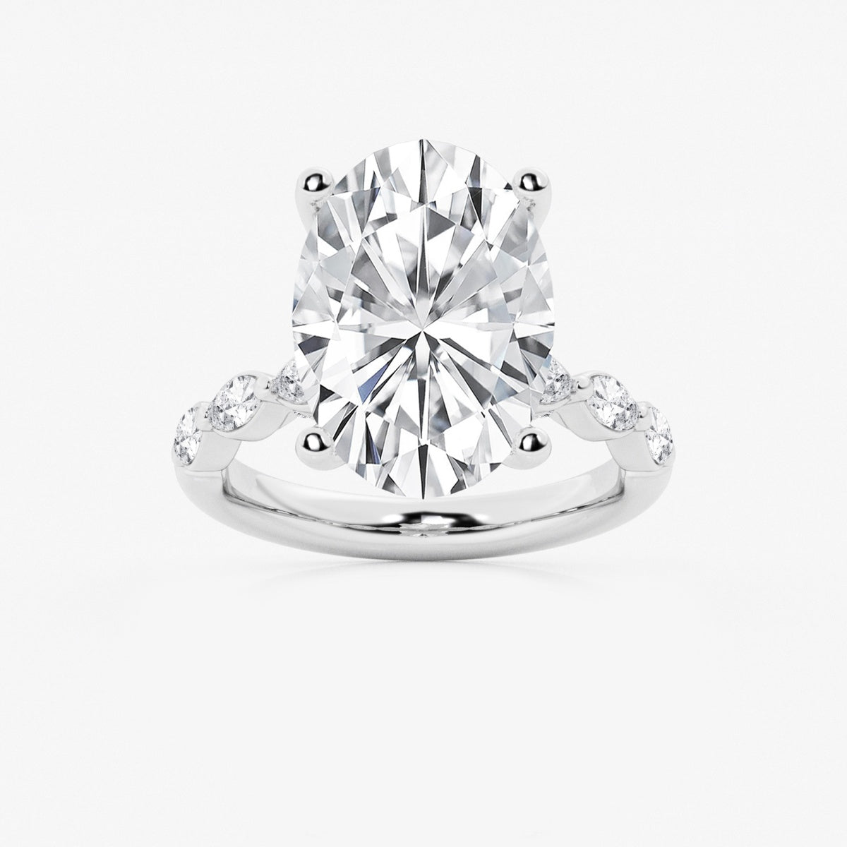 Mila - Floating Side Stones Engagement Ring