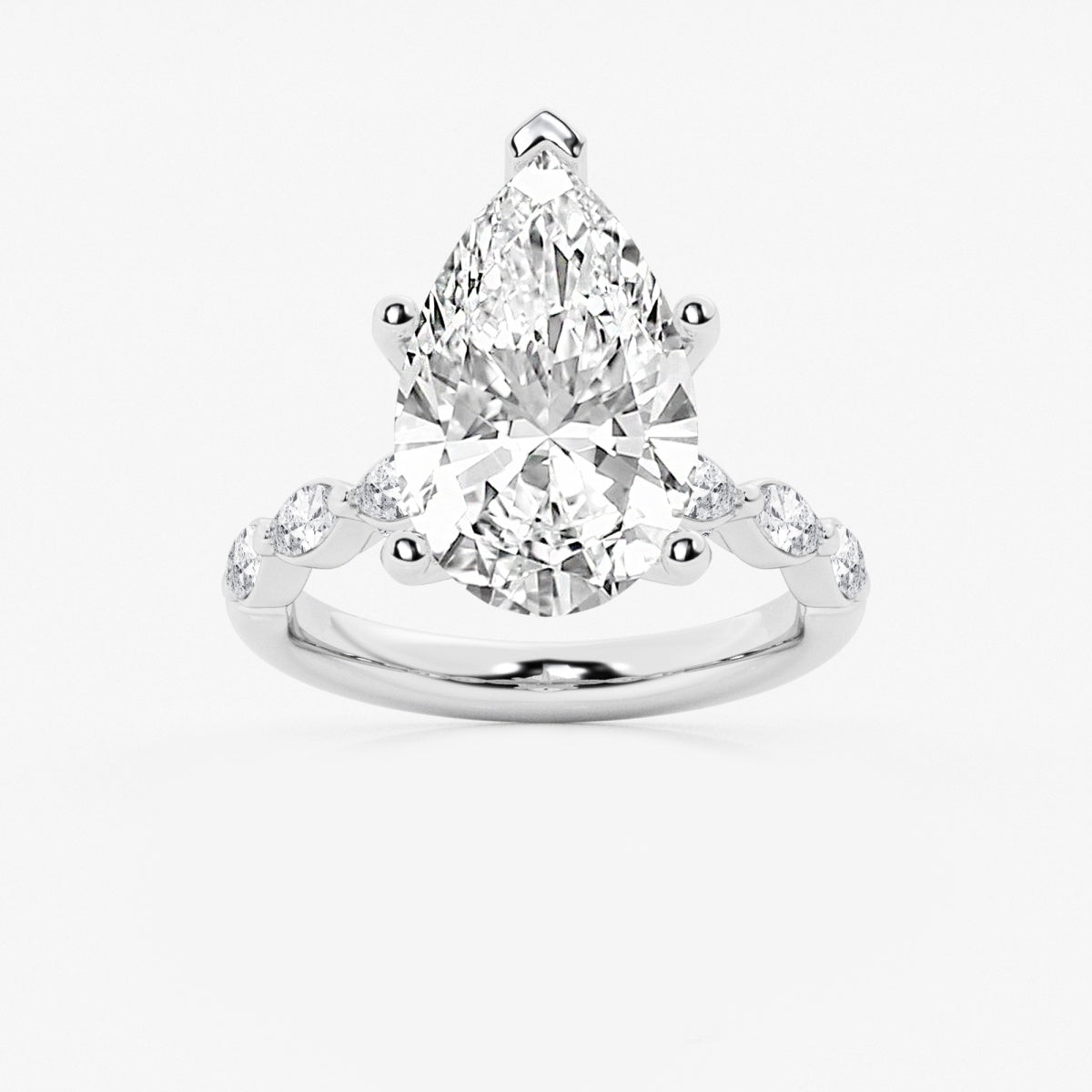 Mila - Floating Side Stones Engagement Ring