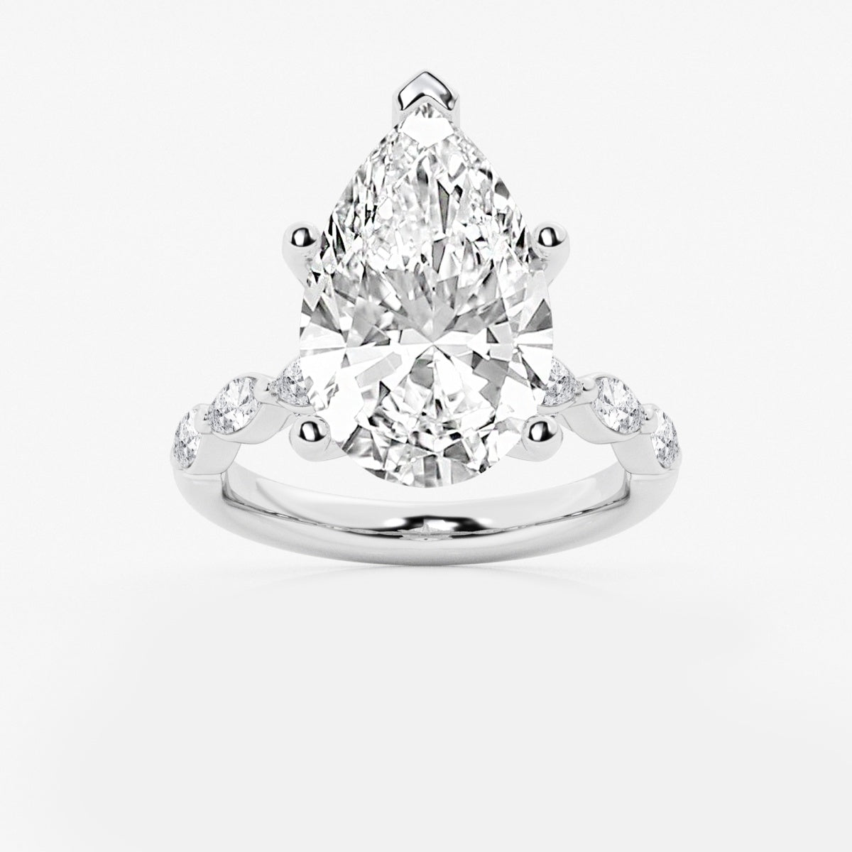 Mila - Floating Side Stones Engagement Ring