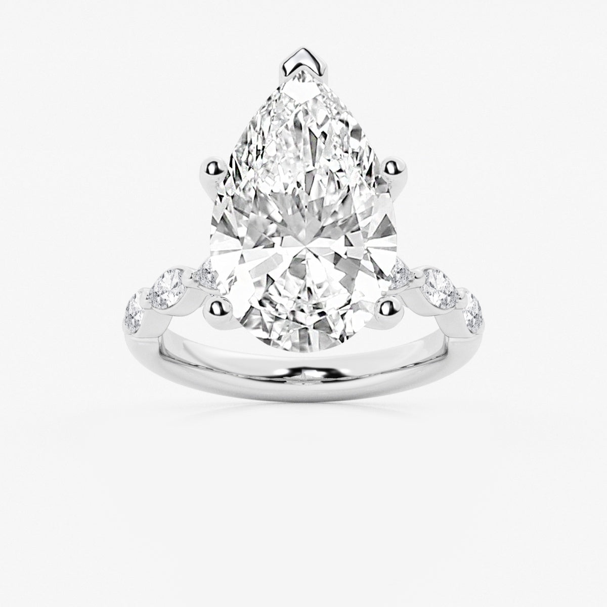 Mila - Floating Side Stones Engagement Ring