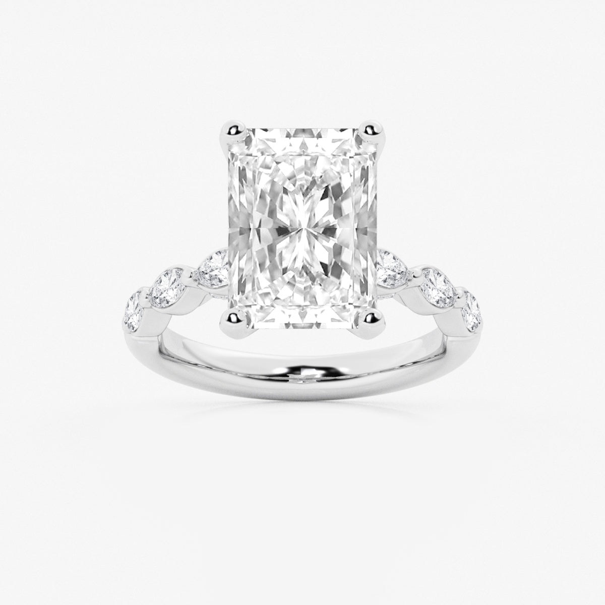 Mila - Floating Side Stones Engagement Ring