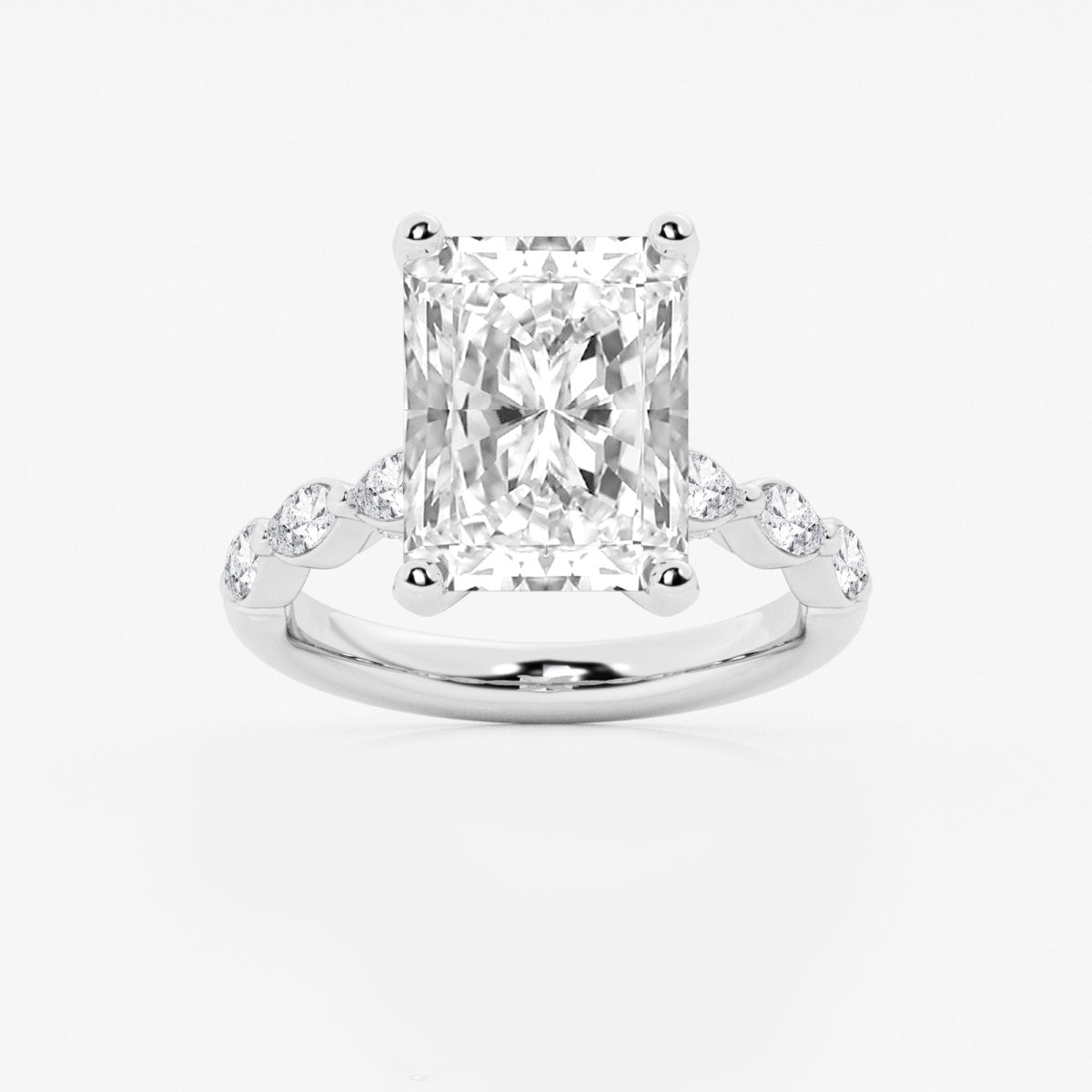 Mila - Floating Side Stones Engagement Ring