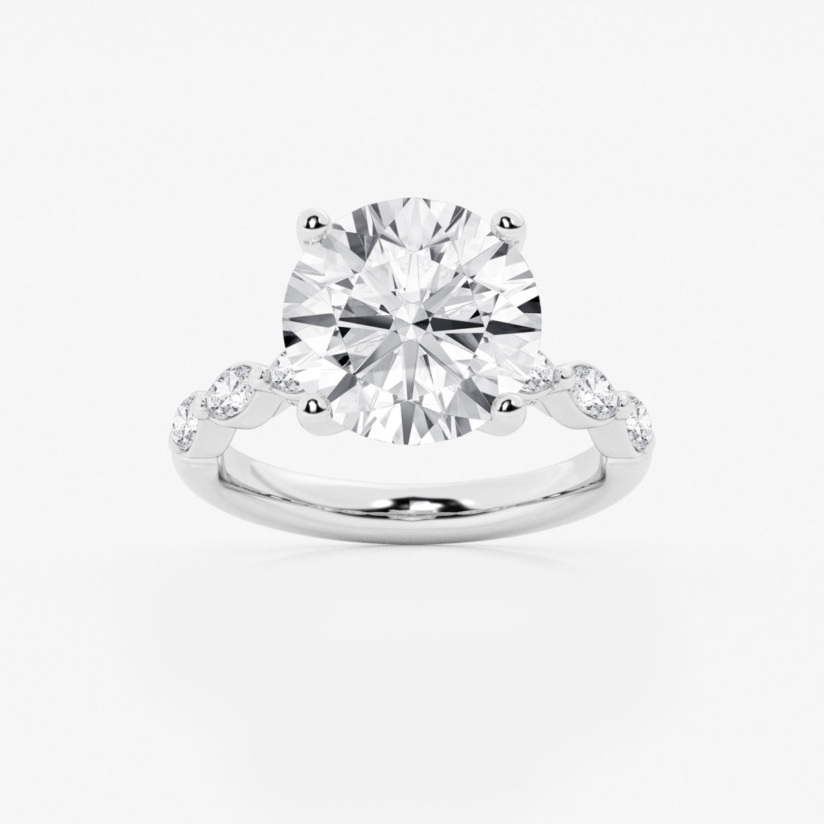 Mila - Floating Side Stones Engagement Ring