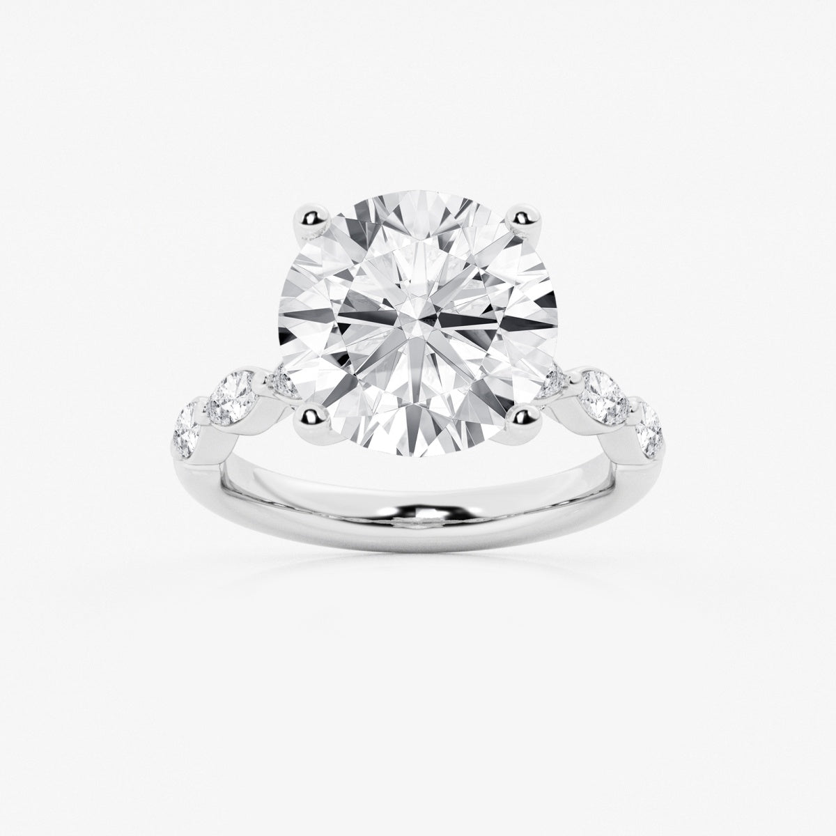 Mila - Floating Side Stones Engagement Ring