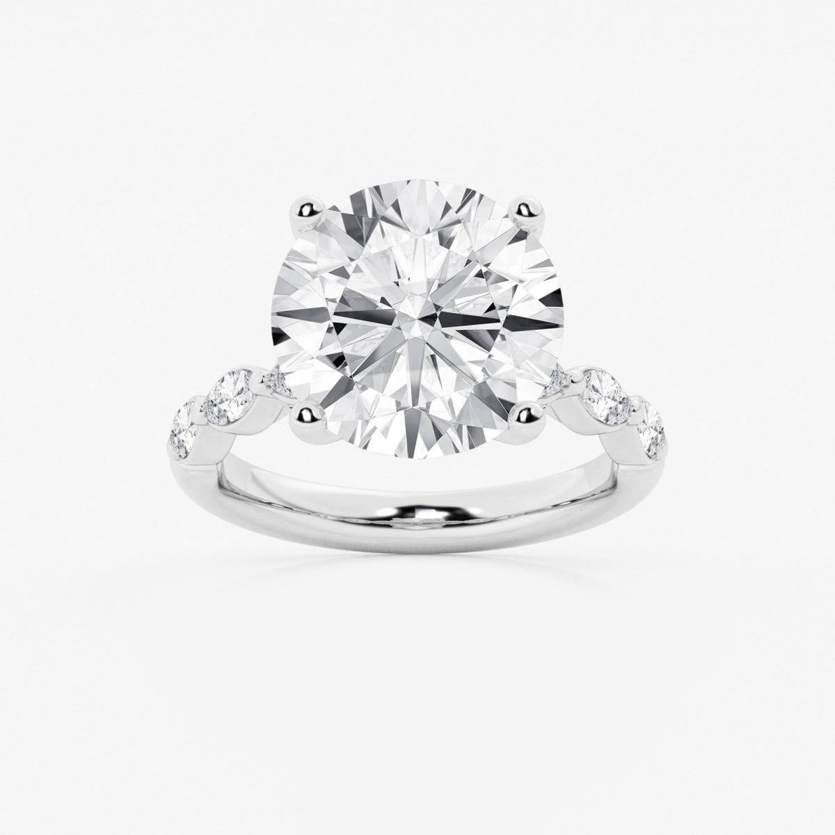 Mila - Floating Side Stones Engagement Ring