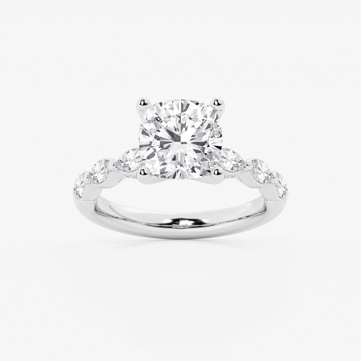 Mila - Floating Side Stones Engagement Ring