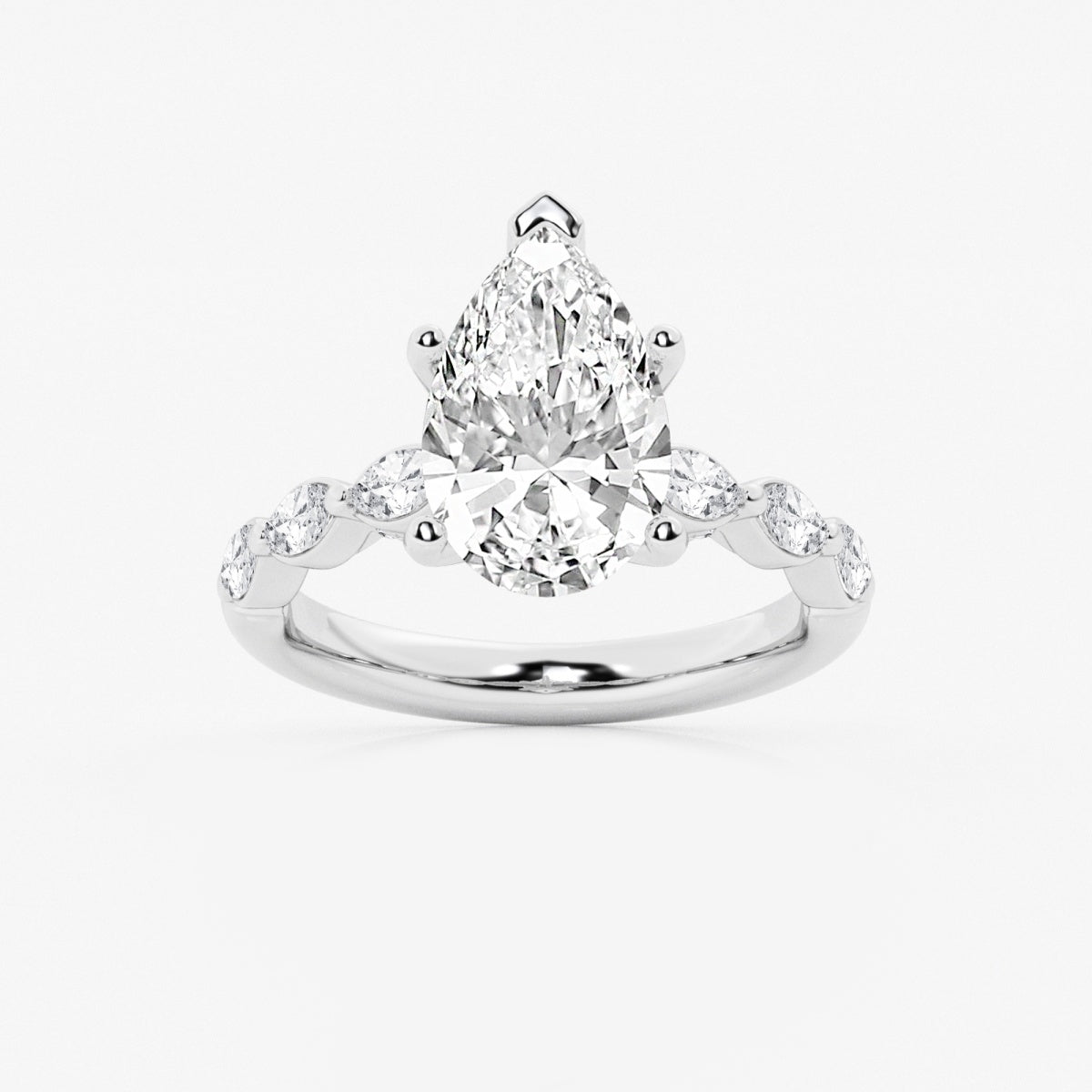 Mila - Floating Side Stones Engagement Ring