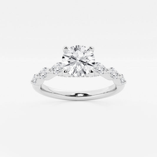 Mila - Floating Side Stones Engagement Ring