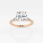 Naomi - Double Baguette Side Stones Engagement Ring