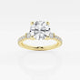 Naomi - Double Baguette Side Stones Engagement Ring