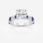 Nova - Sapphire & Princess Accents Engagement Ring