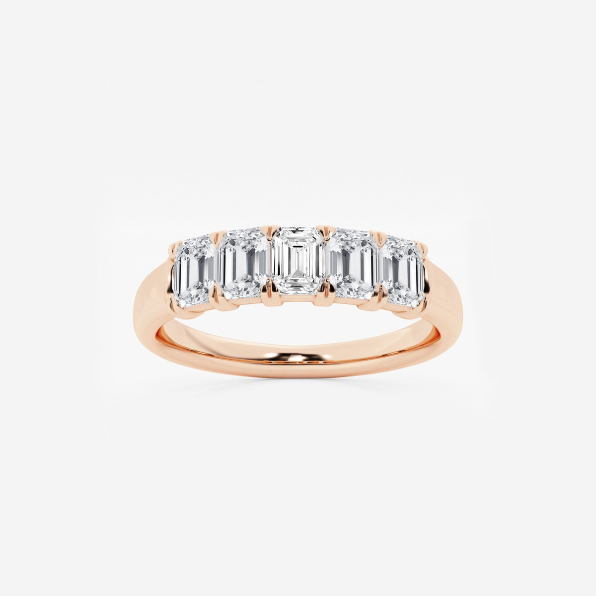 Rosalie - Graceful Five Stone Wedding Ring