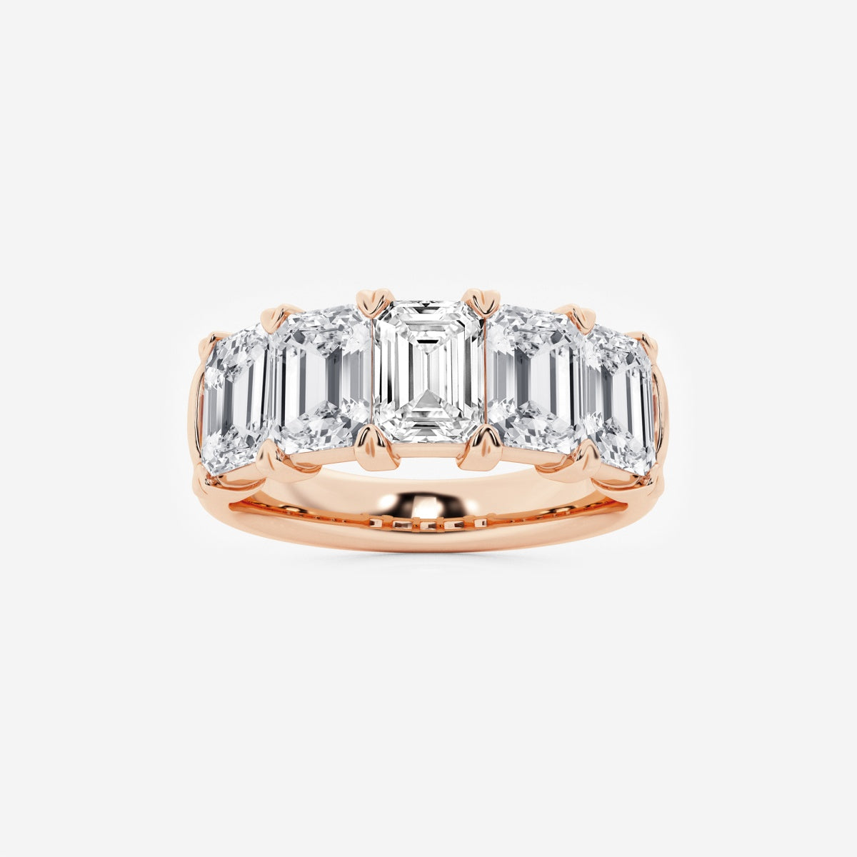 Rosalie - Graceful Five Stone Wedding Ring