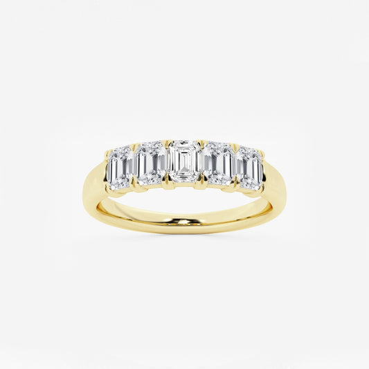 Rosalie - Graceful Five Stone Wedding Ring