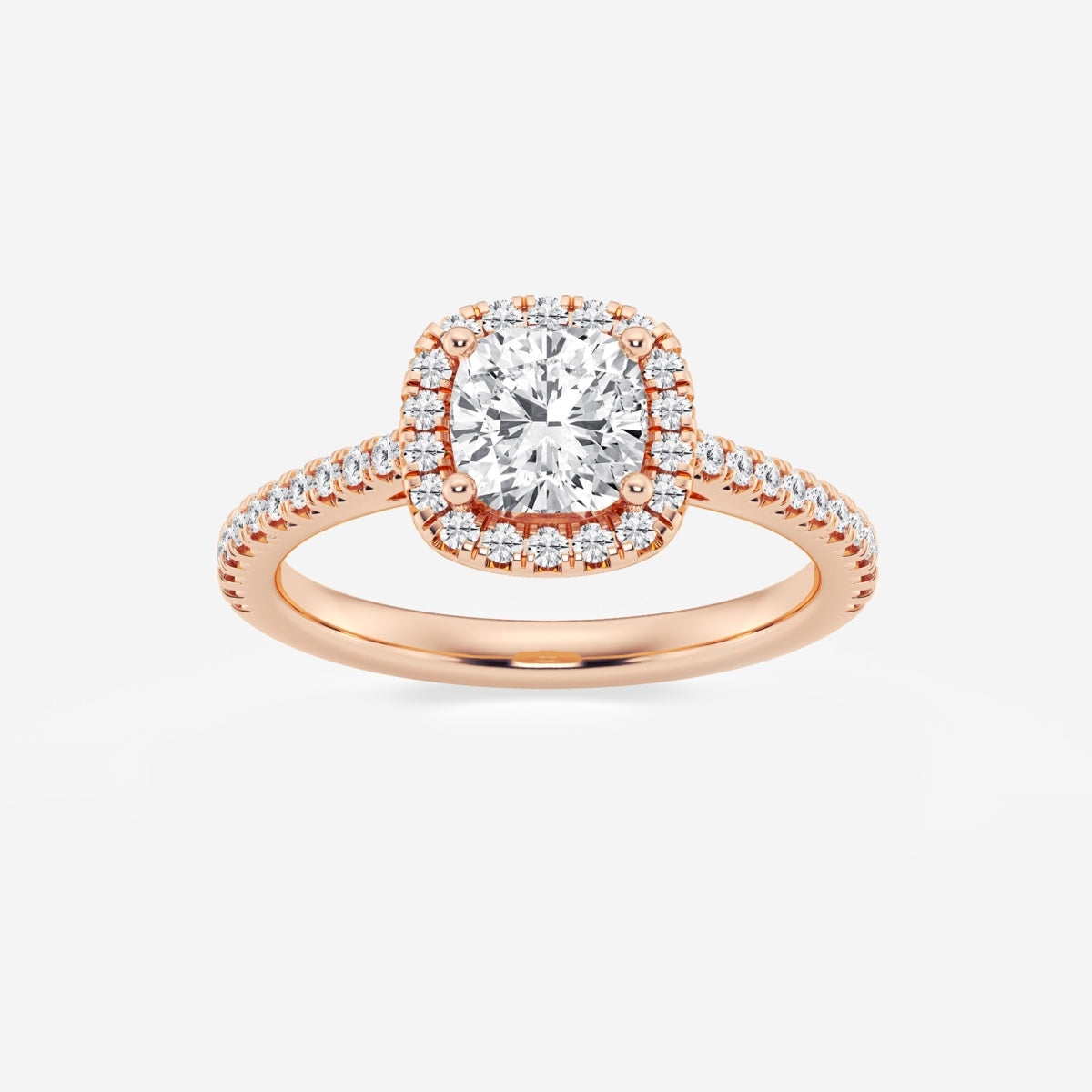 Savannah - French Pave Halo Engagement Ring