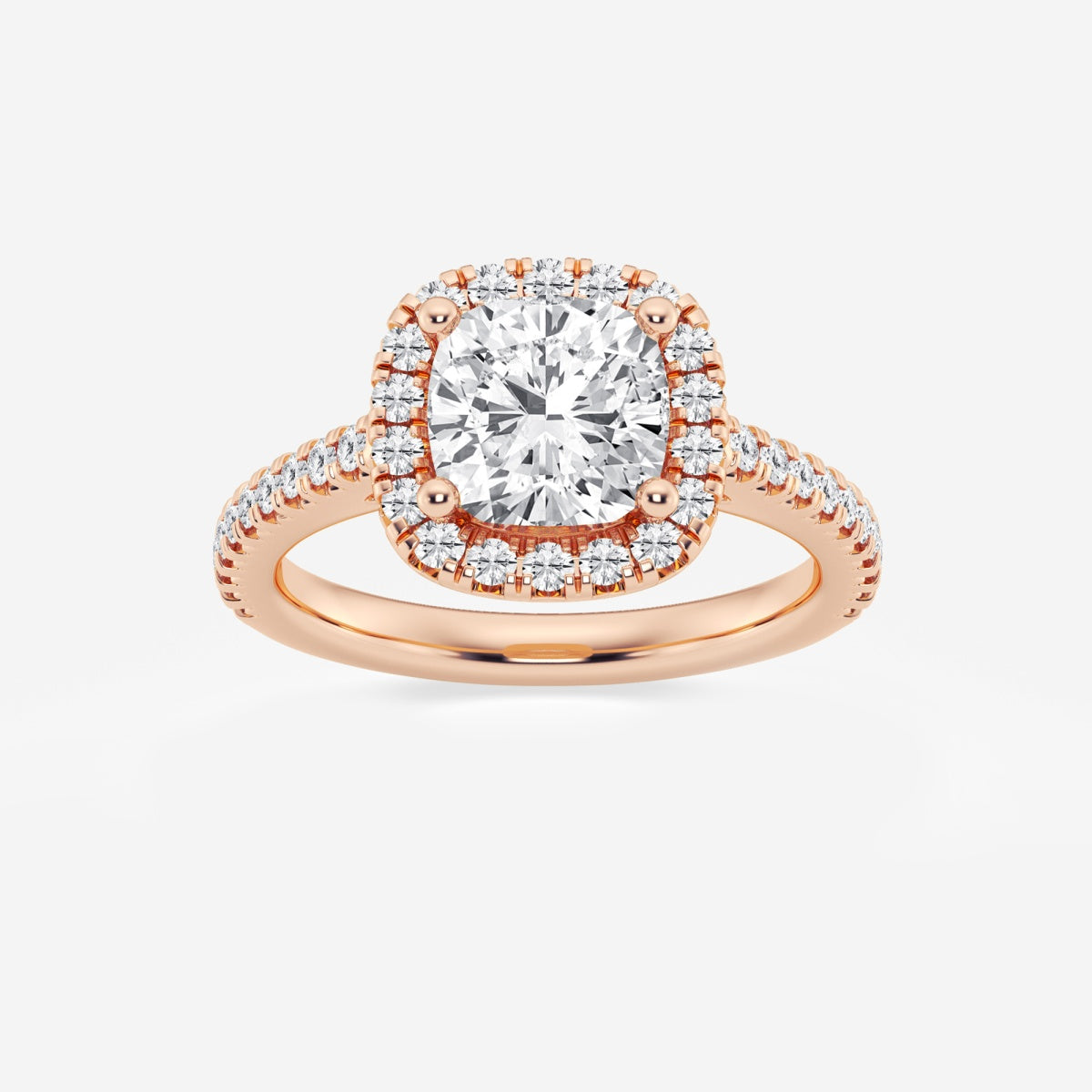 Savannah - French Pave Halo Engagement Ring