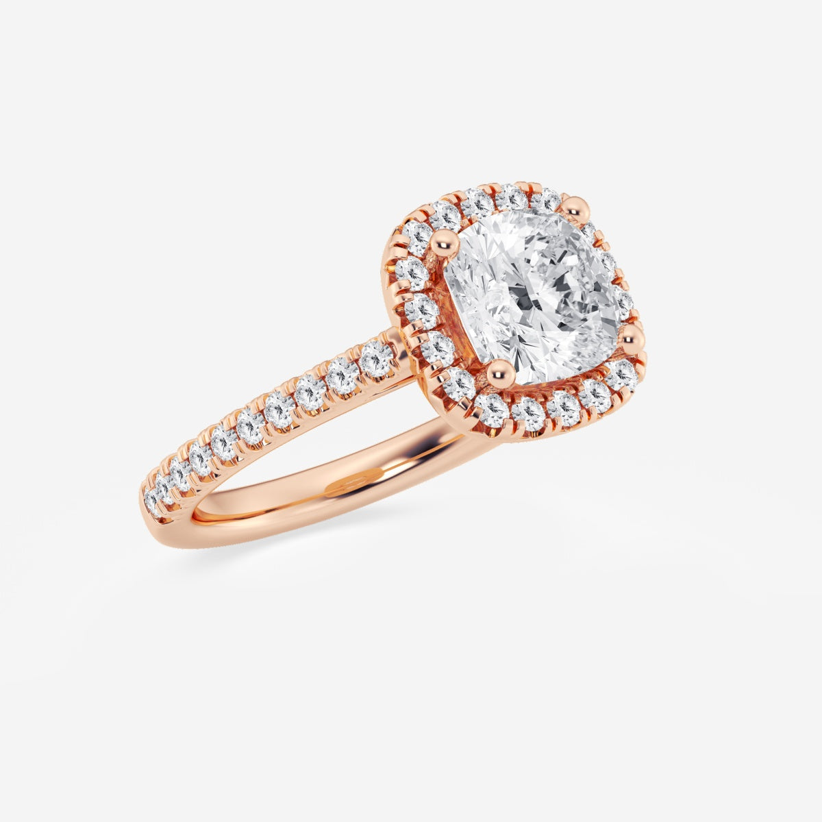 Savannah - French Pave Halo Engagement Ring