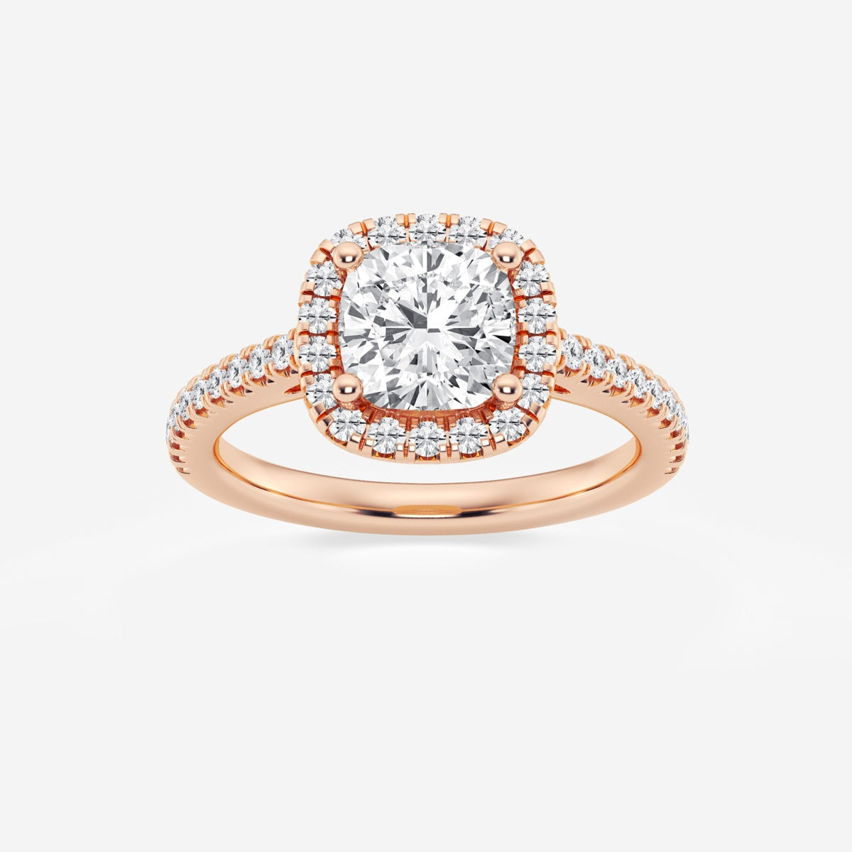 Savannah - French Pave Halo Engagement Ring