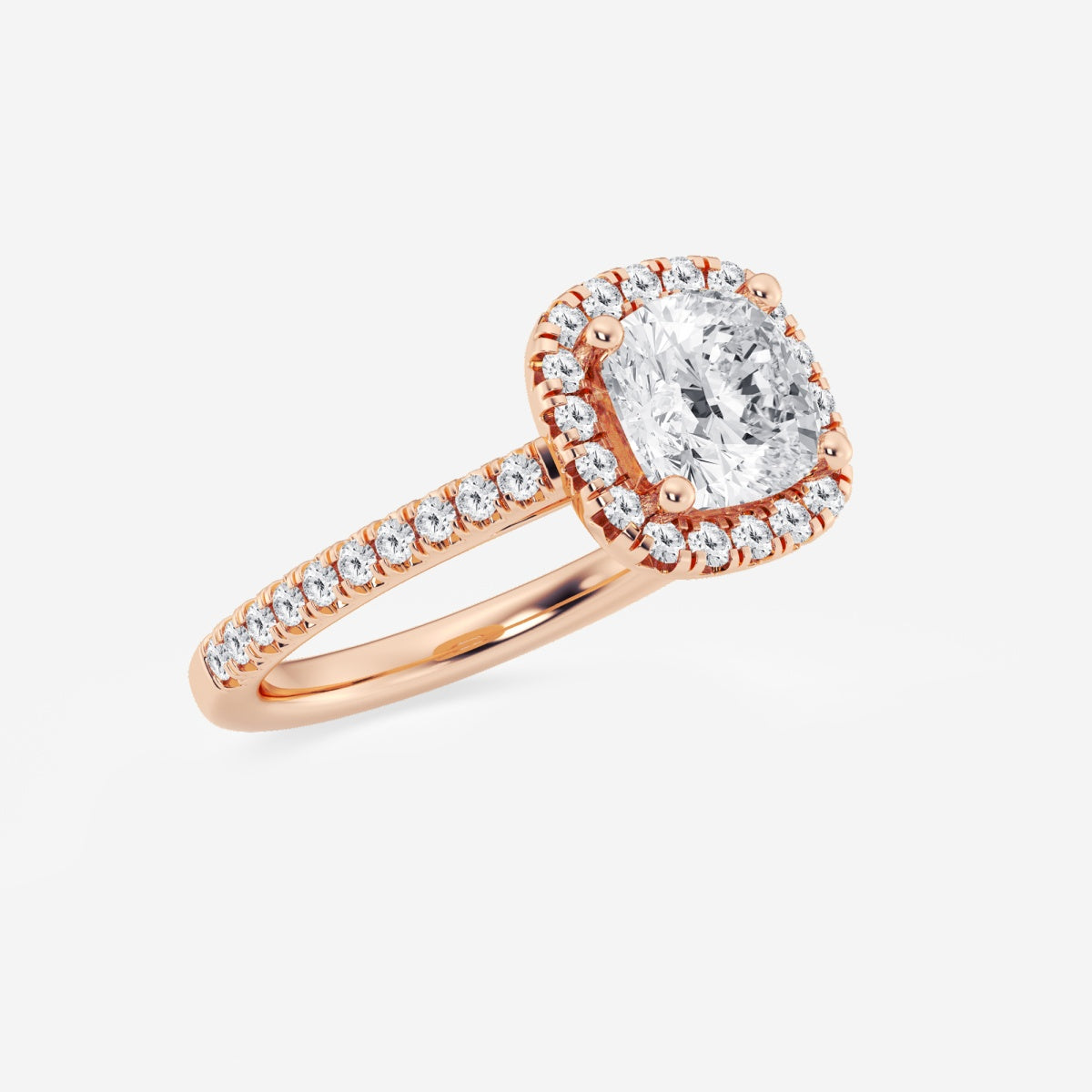 Savannah - French Pave Halo Engagement Ring