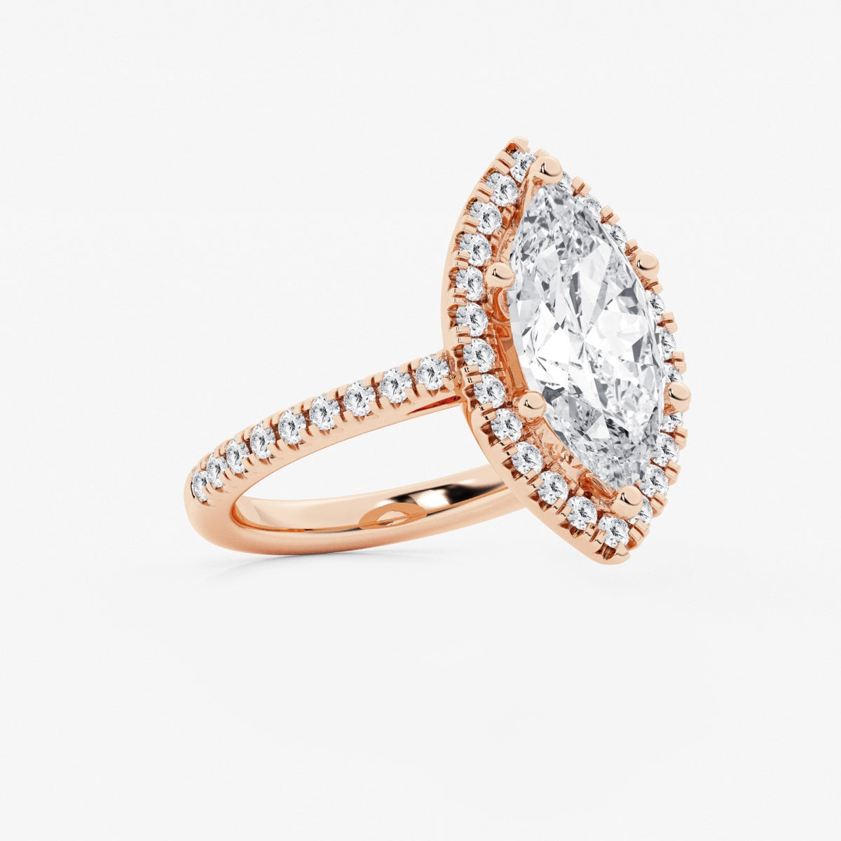 Savannah - French Pave Halo Engagement Ring