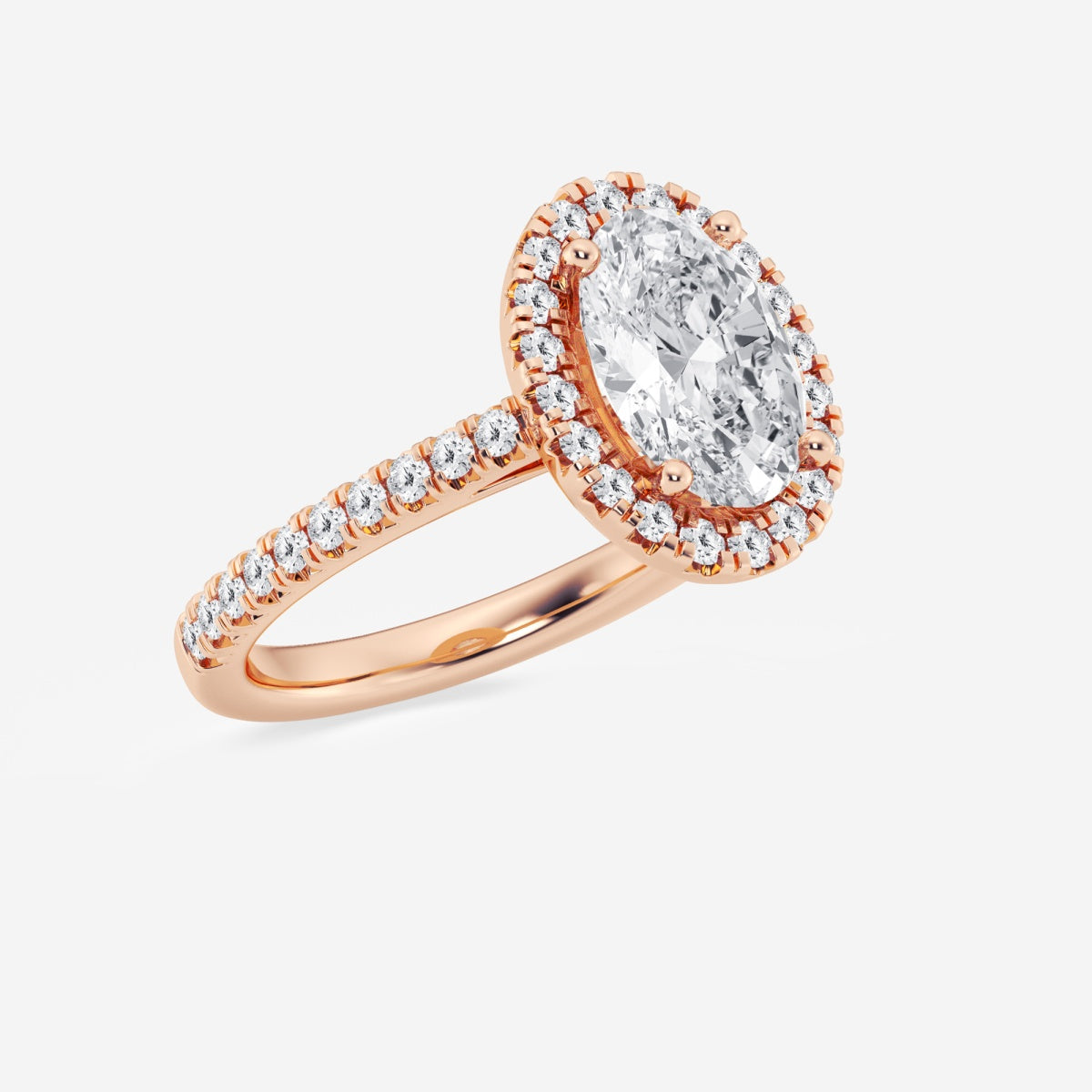 Savannah - French Pave Halo Engagement Ring