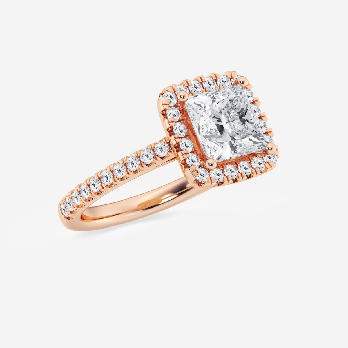 Savannah - French Pave Halo Engagement Ring